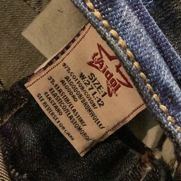 NWT LA Idol Bermuda denim Embellished cross shorts sz. 1 - Picture 7 of 7